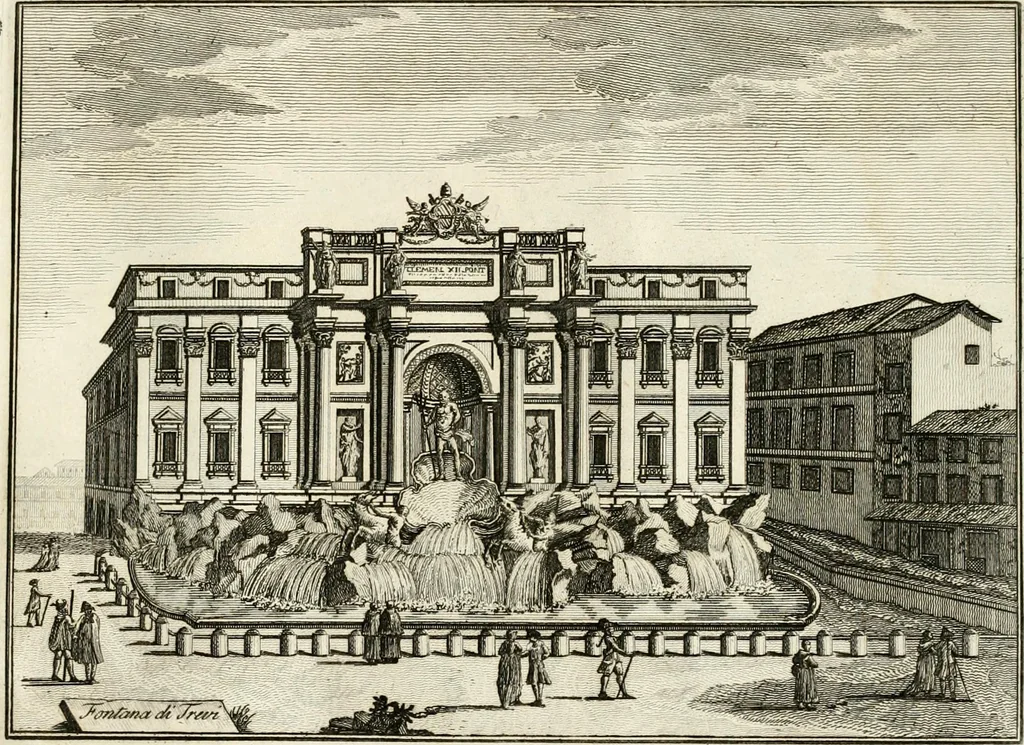 An illustration from Raccolta di 50 vedute antiche, e moderne della città di Roma e sue vicinanze, 1827, leaf 104