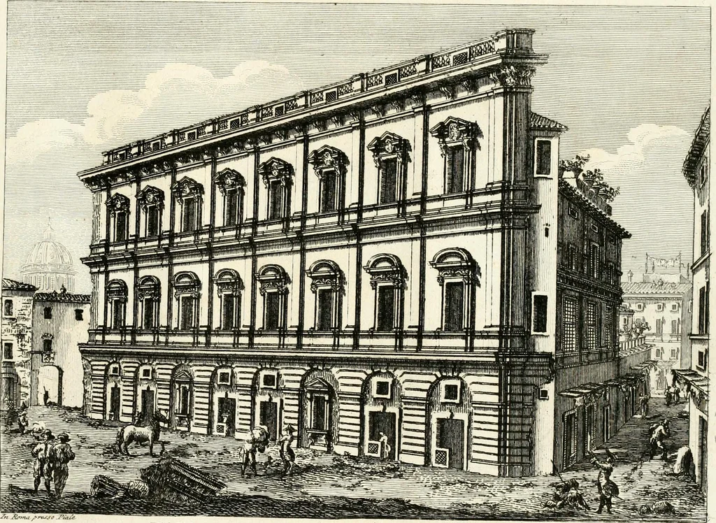 An illustration from Raccolta di 50 vedute antiche, e moderne della città di Roma e sue vicinanze, 1827, leaf 106