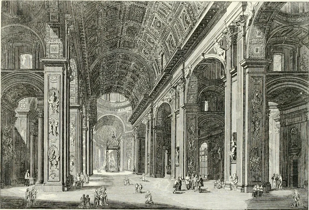 An illustration from Raccolta di 50 vedute antiche, e moderne della città di Roma e sue vicinanze, 1827, leaf 12