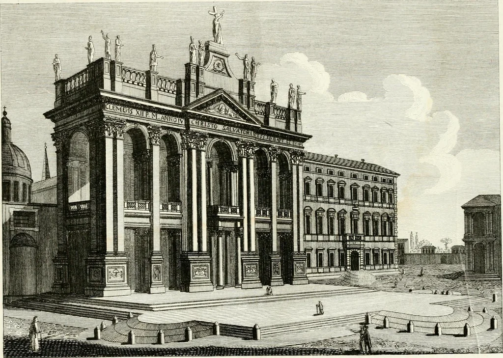 An illustration from Raccolta di 50 vedute antiche, e moderne della città di Roma e sue vicinanze, 1827, leaf 14