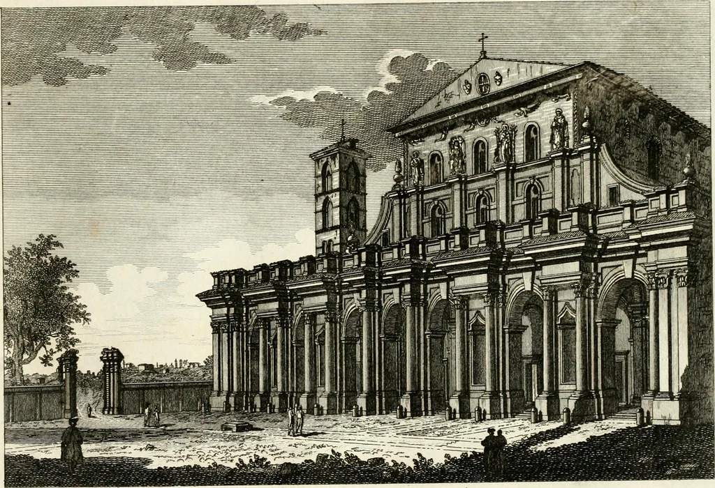 An illustration from Raccolta di 50 vedute antiche, e moderne della città di Roma e sue vicinanze, 1827, leaf 22