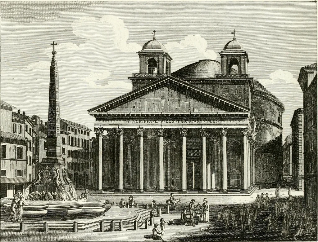 An illustration from Raccolta di 50 vedute antiche, e moderne della città di Roma e sue vicinanze, 1827, leaf 26