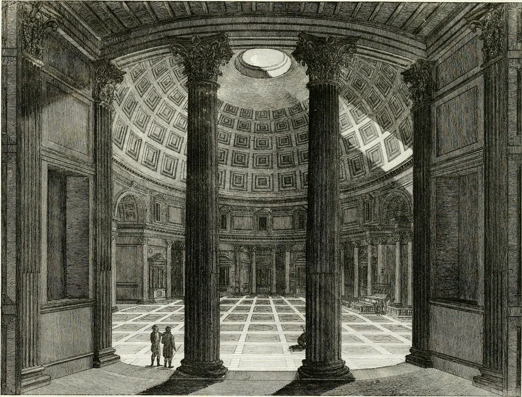 An illustration from Raccolta di 50 vedute antiche, e moderne della città di Roma e sue vicinanze, 1827, leaf 28