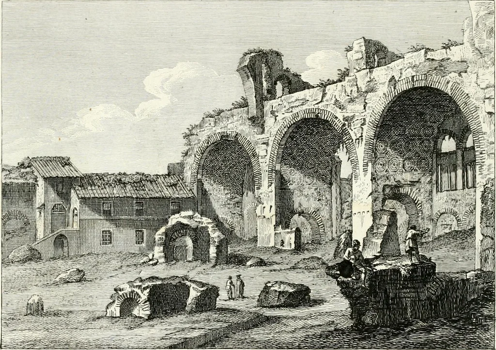 An illustration from Raccolta di 50 vedute antiche, e moderne della città di Roma e sue vicinanze, 1827, leaf 32