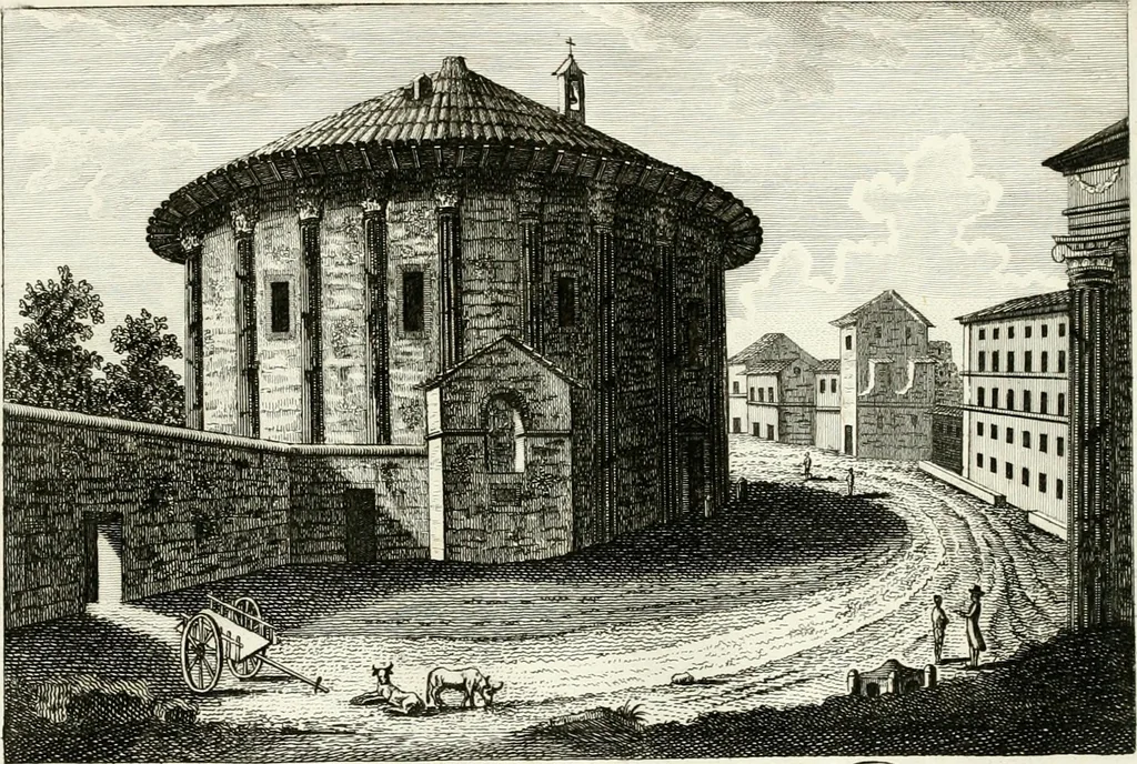 An illustration from Raccolta di 50 vedute antiche, e moderne della città di Roma e sue vicinanze, 1827, leaf 34
