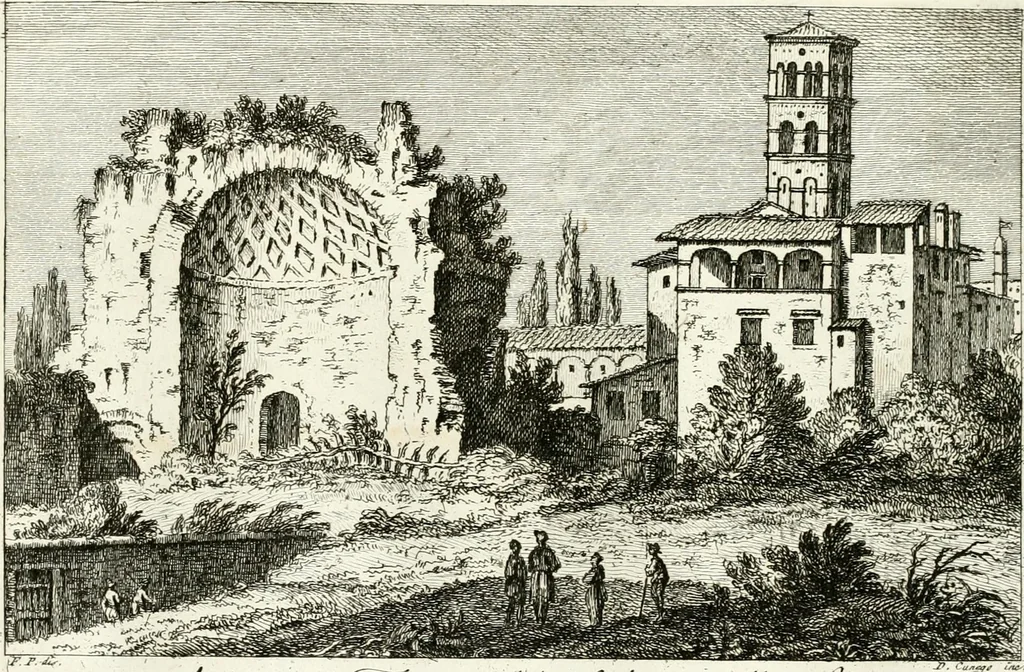 An illustration from Raccolta di 50 vedute antiche, e moderne della città di Roma e sue vicinanze, 1827, leaf 40