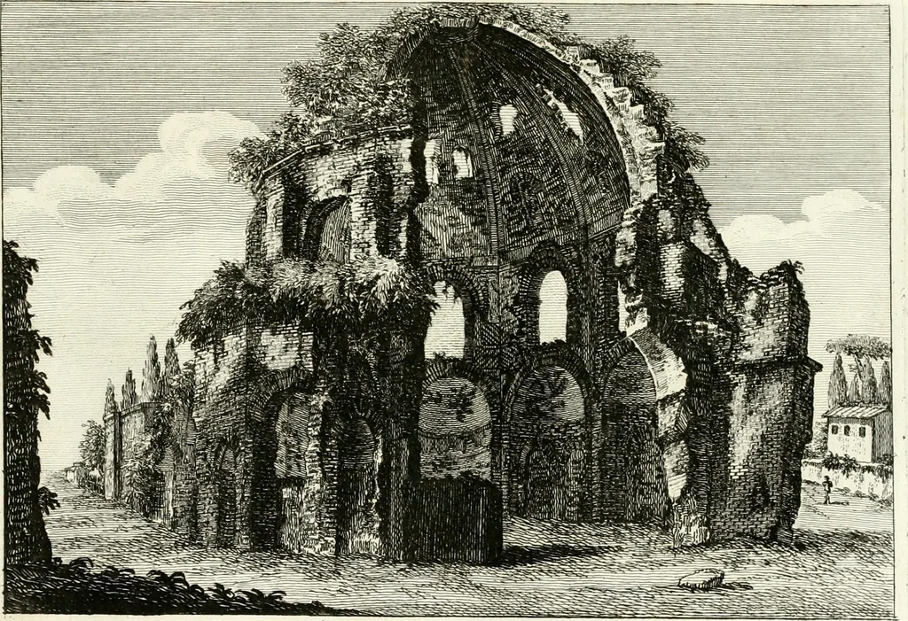 An illustration from Raccolta di 50 vedute antiche, e moderne della città di Roma e sue vicinanze, 1827, leaf 42