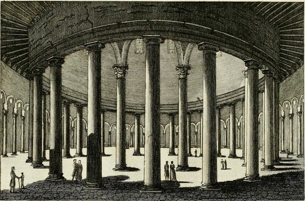 An illustration from Raccolta di 50 vedute antiche, e moderne della città di Roma e sue vicinanze, 1827, leaf 44
