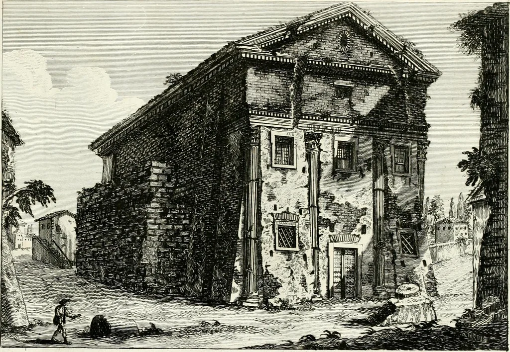 An illustration from Raccolta di 50 vedute antiche, e moderne della città di Roma e sue vicinanze, 1827, leaf 48