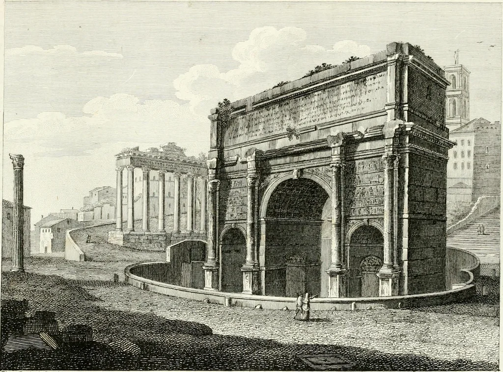 An illustration from Raccolta di 50 vedute antiche, e moderne della città di Roma e sue vicinanze, 1827, leaf 58