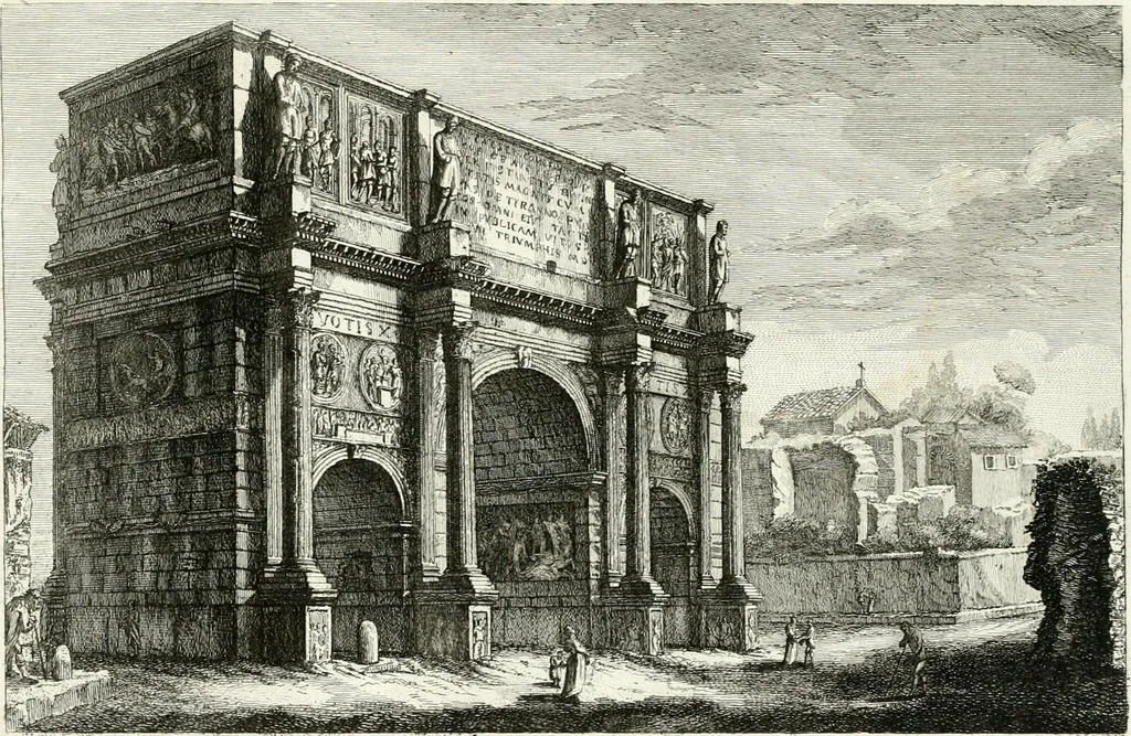 An illustration from Raccolta di 50 vedute antiche, e moderne della città di Roma e sue vicinanze, 1827, leaf 60