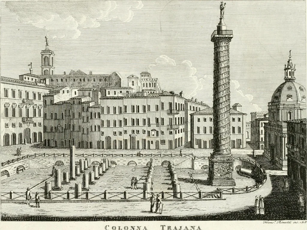 An illustration from Raccolta di 50 vedute antiche, e moderne della città di Roma e sue vicinanze, 1827, leaf 66