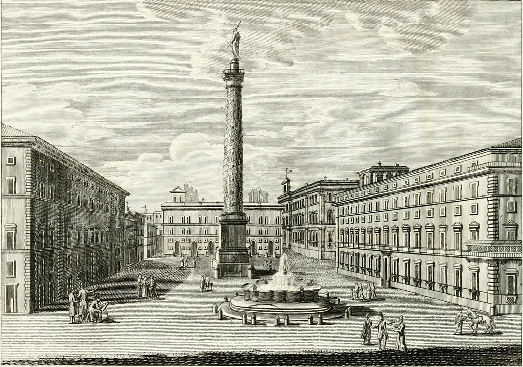 An illustration from Raccolta di 50 vedute antiche, e moderne della città di Roma e sue vicinanze, 1827, leaf 68