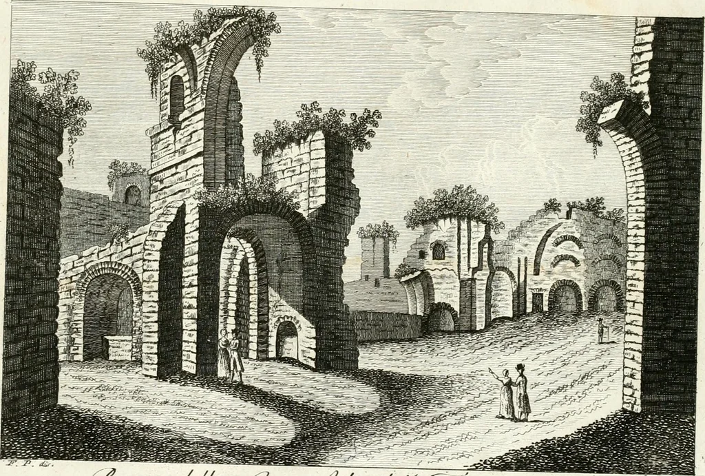 An illustration from Raccolta di 50 vedute antiche, e moderne della città di Roma e sue vicinanze, 1827, leaf 72