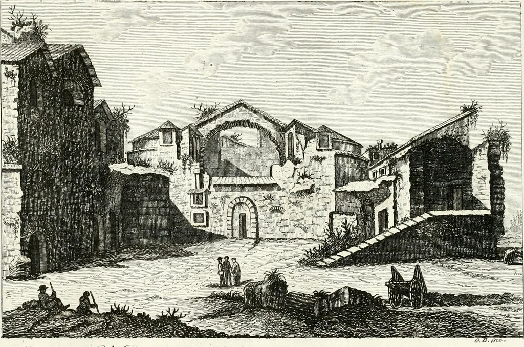 An illustration from Raccolta di 50 vedute antiche, e moderne della città di Roma e sue vicinanze, 1827, leaf 74