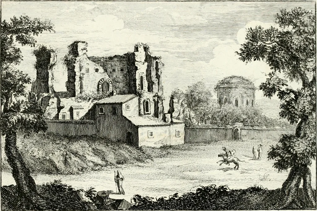 An illustration from Raccolta di 50 vedute antiche, e moderne della città di Roma e sue vicinanze, 1827, leaf 76