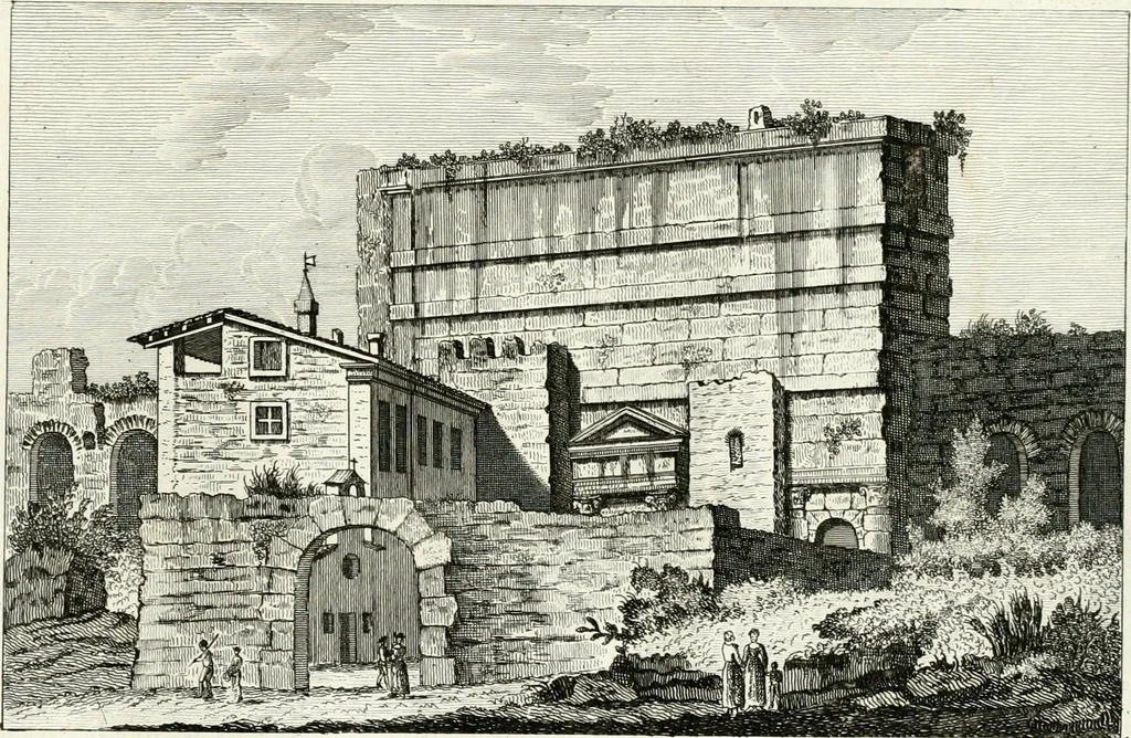 An illustration from Raccolta di 50 vedute antiche, e moderne della città di Roma e sue vicinanze, 1827, leaf 80