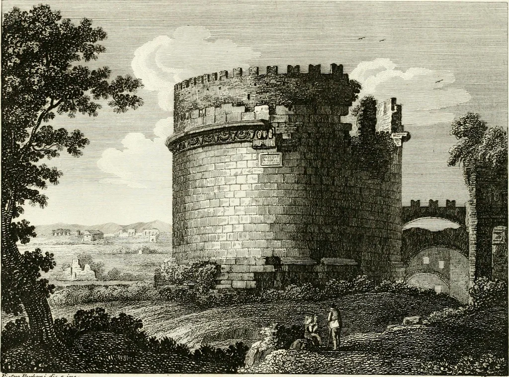 An illustration from Raccolta di 50 vedute antiche, e moderne della città di Roma e sue vicinanze, 1827, leaf 88