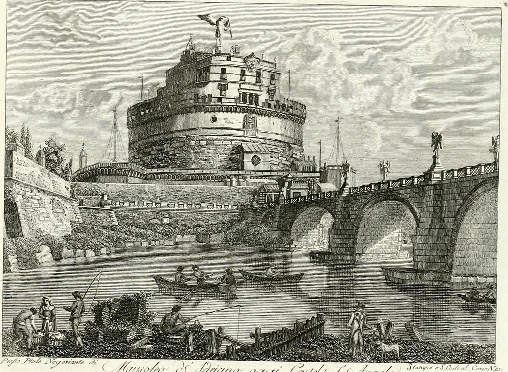 An illustration from Raccolta di 50 vedute antiche, e moderne della città di Roma e sue vicinanze, 1827, leaf 90