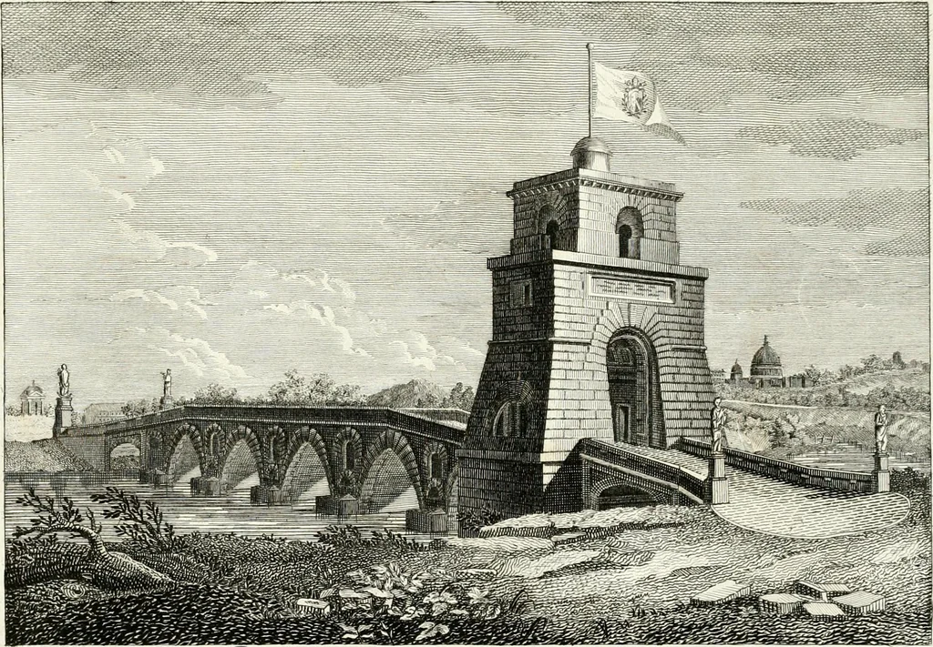 An illustration from Raccolta di 50 vedute antiche, e moderne della città di Roma e sue vicinanze, 1827, leaf 92