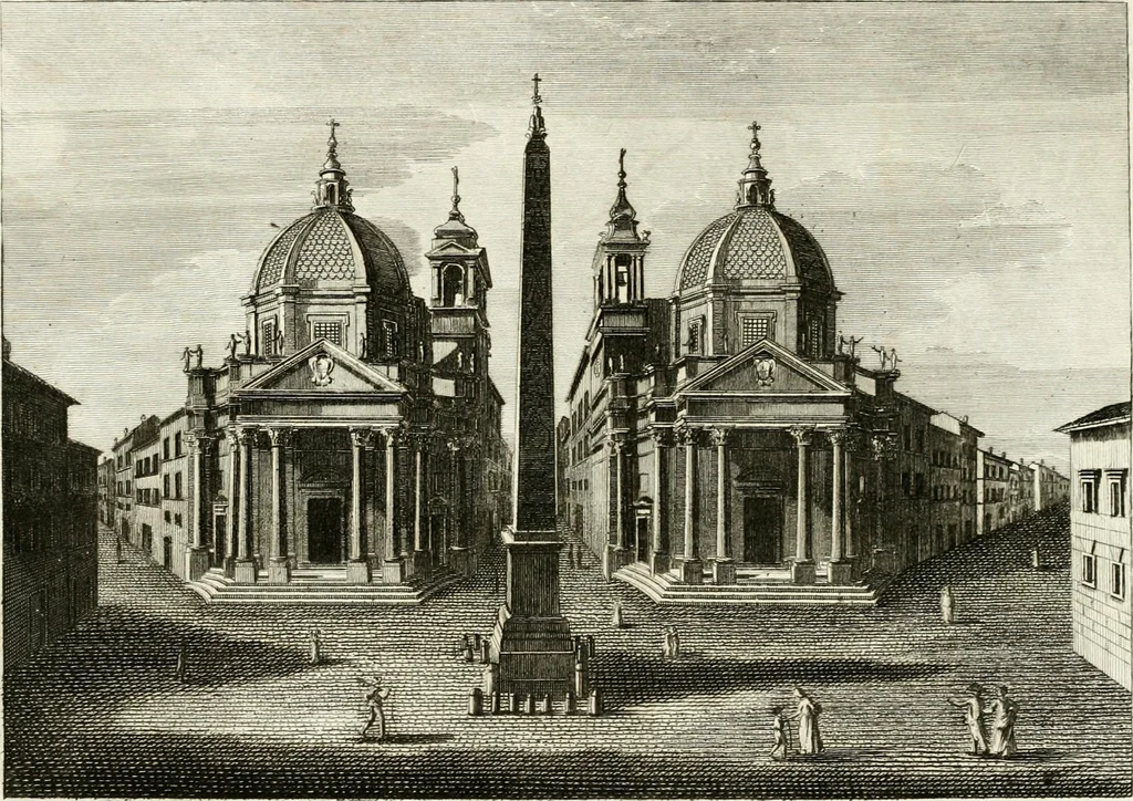 An illustration from Raccolta di 50 vedute antiche, e moderne della città di Roma e sue vicinanze, 1827, leaf 94