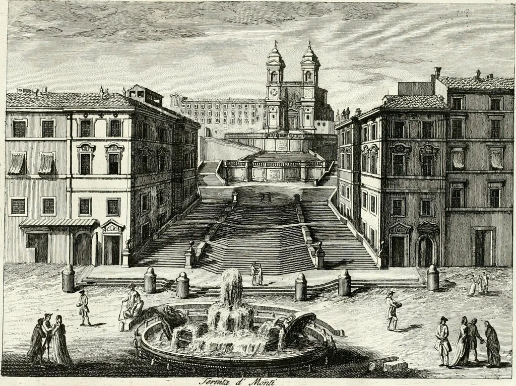 An illustration from Raccolta di 50 vedute antiche, e moderne della città di Roma e sue vicinanze, 1827, leaf 98