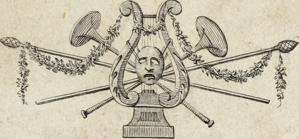 An illustration from Raccolta di dodici busti cavati dalle antiche statue originali : e sono l'Apollo citaredo colle muse, e l'Apollo detto di Belvedere, queste si ammirano nel Museo Pio-Clementino, la Venere de Medici, nel Museo ducale in Firenze, 1794, leaf 4
