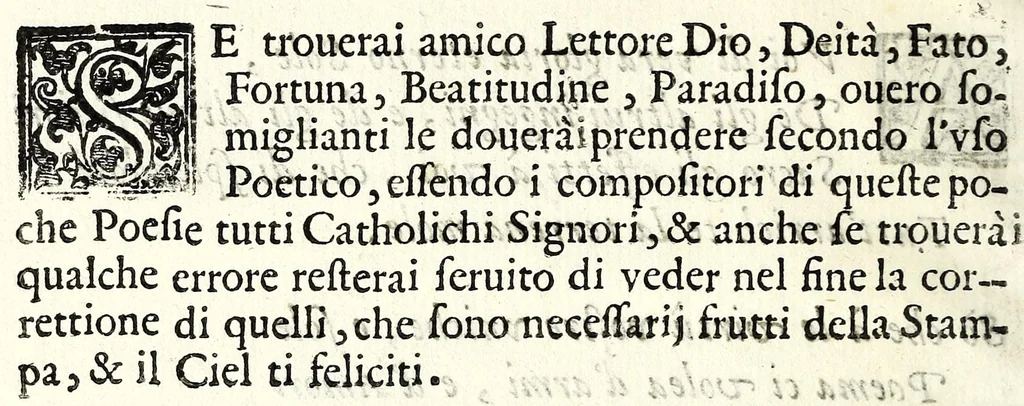 An illustration from Raccolta di poesie volgari, e latine in vita, e morte della signora Evlaria de' Bianchi comica confederata : dedicata ... da Iacop'Antonio Fidenzi trà comici detto Cinthio, 1628, leaf 10