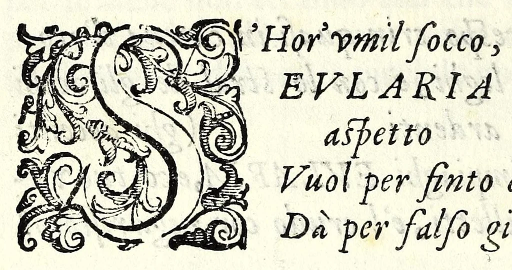 An illustration from Raccolta di poesie volgari, e latine in vita, e morte della signora Evlaria de' Bianchi comica confederata : dedicata ... da Iacop'Antonio Fidenzi trà comici detto Cinthio, 1628, leaf 24
