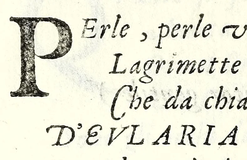 An illustration from Raccolta di poesie volgari, e latine in vita, e morte della signora Evlaria de' Bianchi comica confederata : dedicata ... da Iacop'Antonio Fidenzi trà comici detto Cinthio, 1628, leaf 40