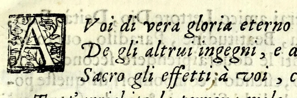 An illustration from Raccolta di poesie volgari, e latine in vita, e morte della signora Evlaria de' Bianchi comica confederata : dedicata ... da Iacop'Antonio Fidenzi trà comici detto Cinthio, 1628, leaf 9