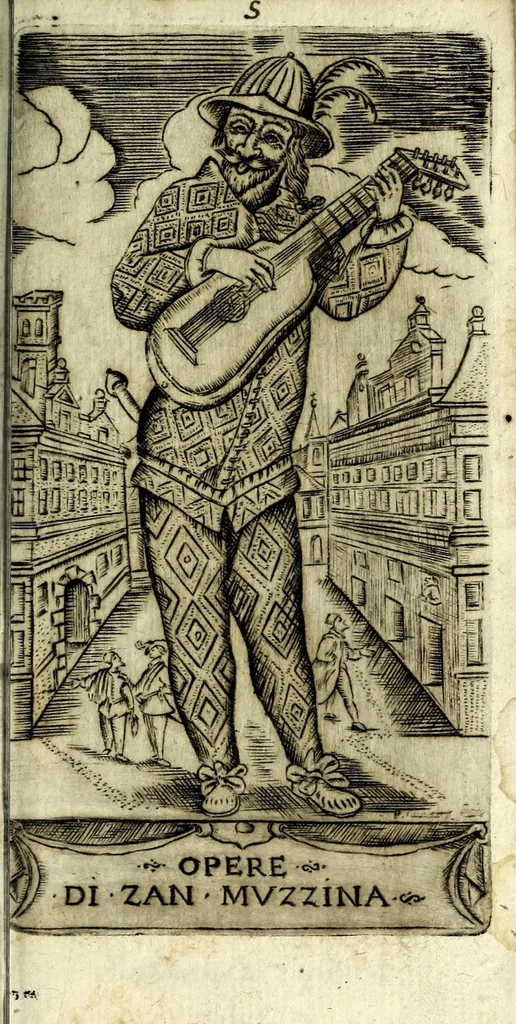 An illustration from Raccolta di tvtte l'opere di Bartolomeo Bocchini, detto Zan Mvzzina, 1665, leaf 9