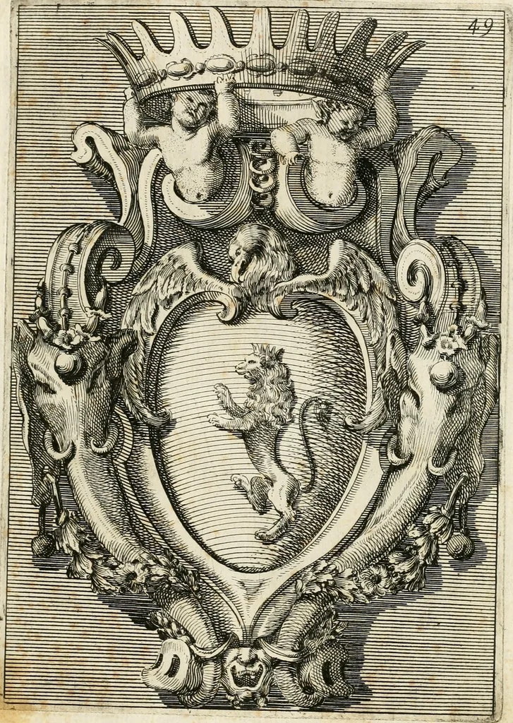 An illustration from Raccolta di varie targhe di Roma fatte da professori primarj, disegnate, ed intagliate da Filippo Juvarra, architetto, 1711, leaf 102