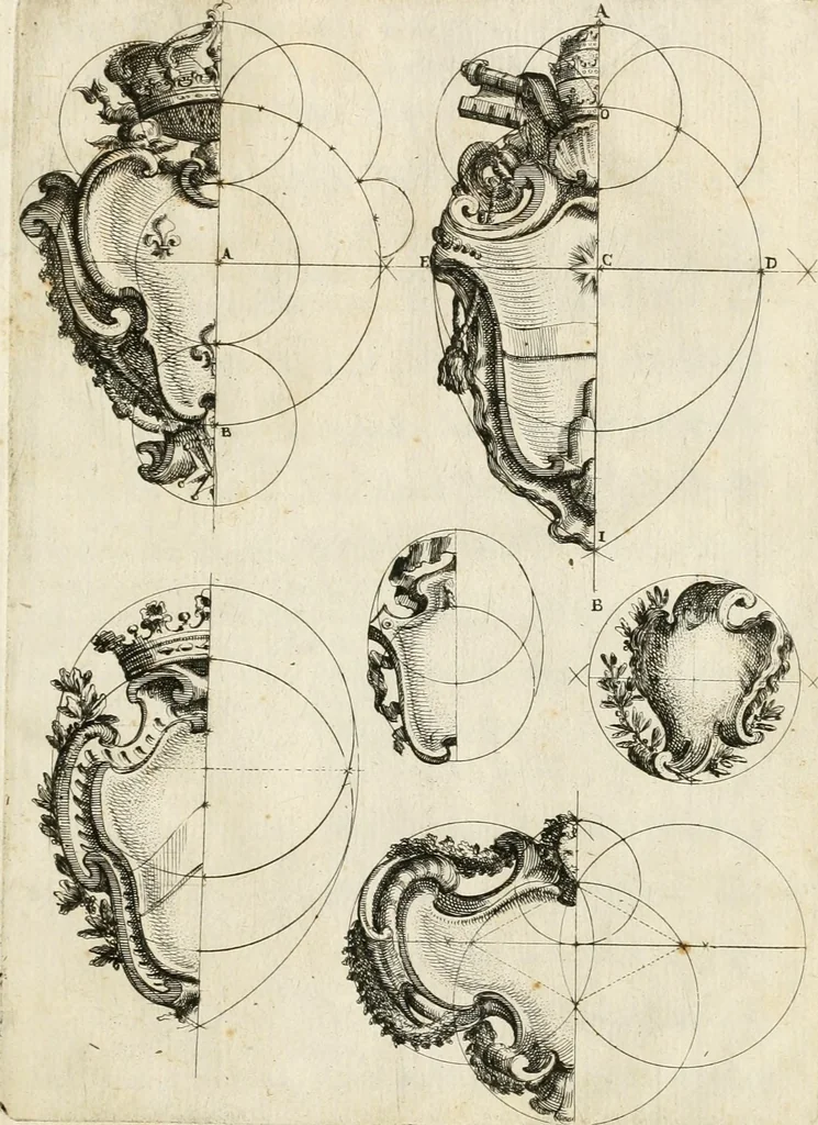 An illustration from Raccolta di varie targhe di Roma fatte da professori primarj, disegnate, ed intagliate da Filippo Juvarra, architetto, 1711, leaf 106