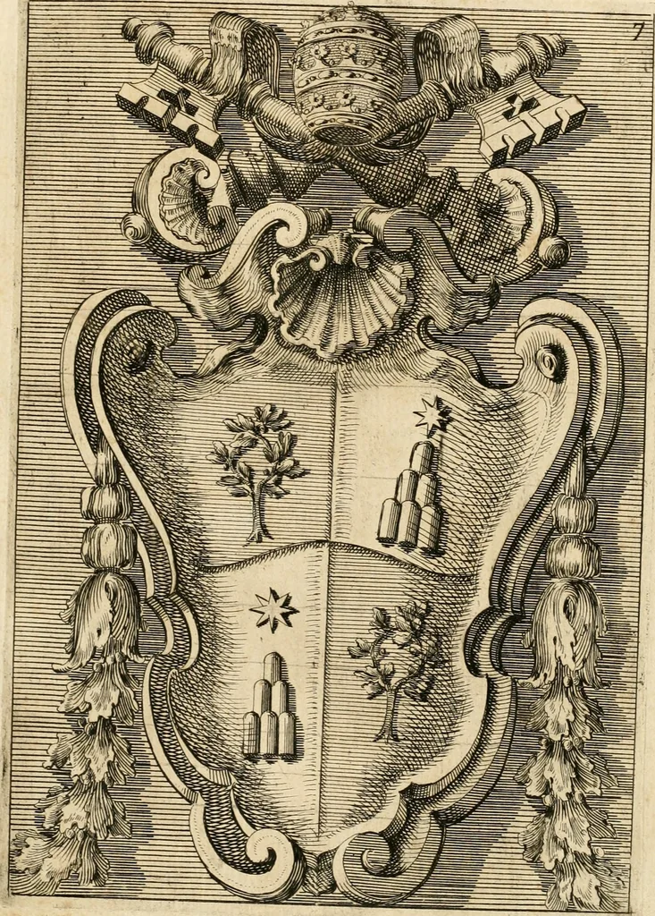 An illustration from Raccolta di varie targhe di Roma fatte da professori primarj, disegnate, ed intagliate da Filippo Juvarra, architetto, 1711, leaf 18