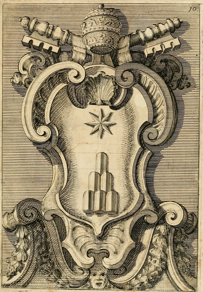An illustration from Raccolta di varie targhe di Roma fatte da professori primarj, disegnate, ed intagliate da Filippo Juvarra, architetto, 1711, leaf 24
