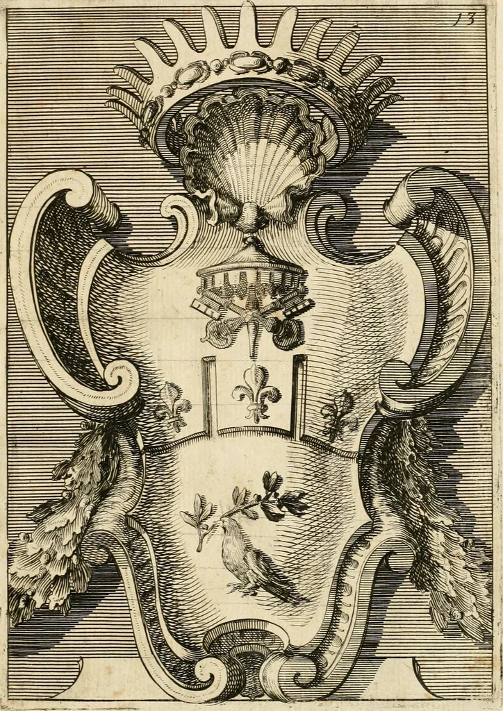 An illustration from Raccolta di varie targhe di Roma fatte da professori primarj, disegnate, ed intagliate da Filippo Juvarra, architetto, 1711, leaf 30