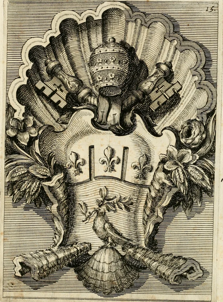 An illustration from Raccolta di varie targhe di Roma fatte da professori primarj, disegnate, ed intagliate da Filippo Juvarra, architetto, 1711, leaf 34