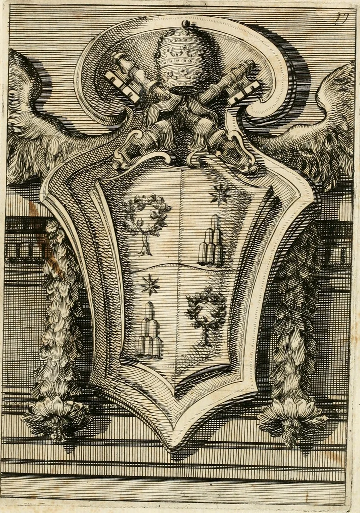 An illustration from Raccolta di varie targhe di Roma fatte da professori primarj, disegnate, ed intagliate da Filippo Juvarra, architetto, 1711, leaf 38