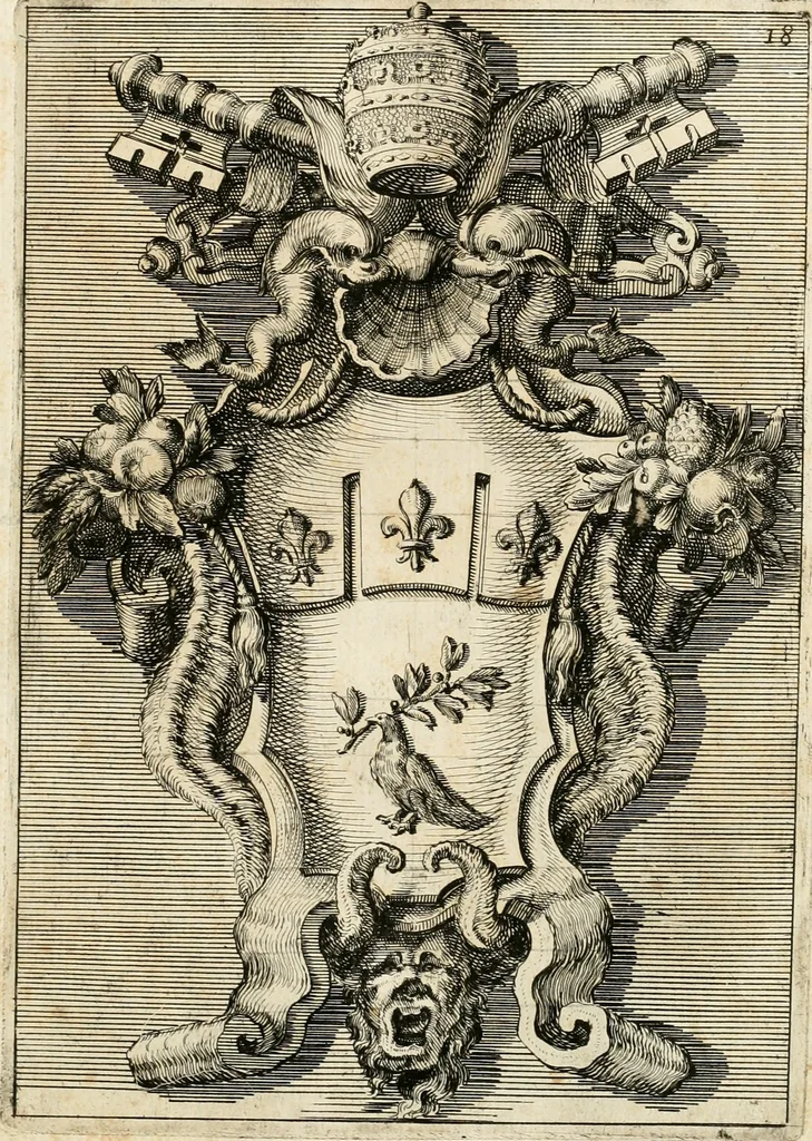 An illustration from Raccolta di varie targhe di Roma fatte da professori primarj, disegnate, ed intagliate da Filippo Juvarra, architetto, 1711, leaf 40