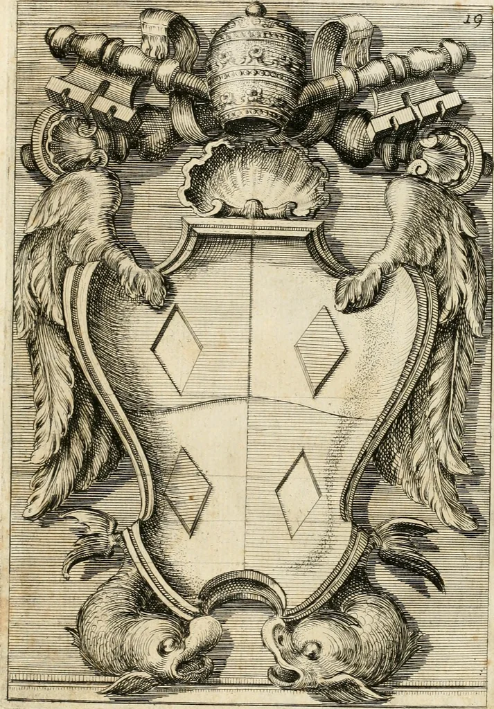 An illustration from Raccolta di varie targhe di Roma fatte da professori primarj, disegnate, ed intagliate da Filippo Juvarra, architetto, 1711, leaf 42