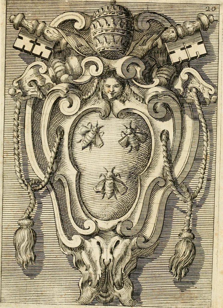 An illustration from Raccolta di varie targhe di Roma fatte da professori primarj, disegnate, ed intagliate da Filippo Juvarra, architetto, 1711, leaf 44