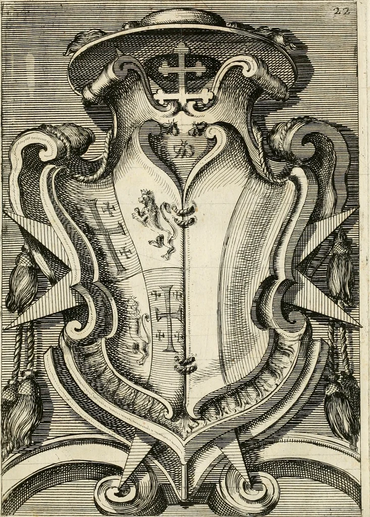 An illustration from Raccolta di varie targhe di Roma fatte da professori primarj, disegnate, ed intagliate da Filippo Juvarra, architetto, 1711, leaf 48