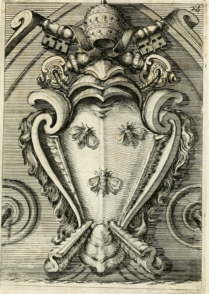 An illustration from Raccolta di varie targhe di Roma fatte da professori primarj, disegnate, ed intagliate da Filippo Juvarra, architetto, 1711, leaf 52