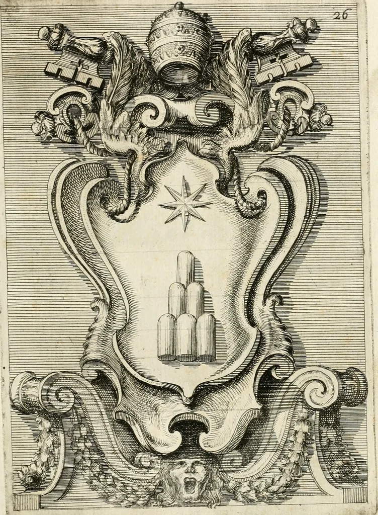 An illustration from Raccolta di varie targhe di Roma fatte da professori primarj, disegnate, ed intagliate da Filippo Juvarra, architetto, 1711, leaf 56