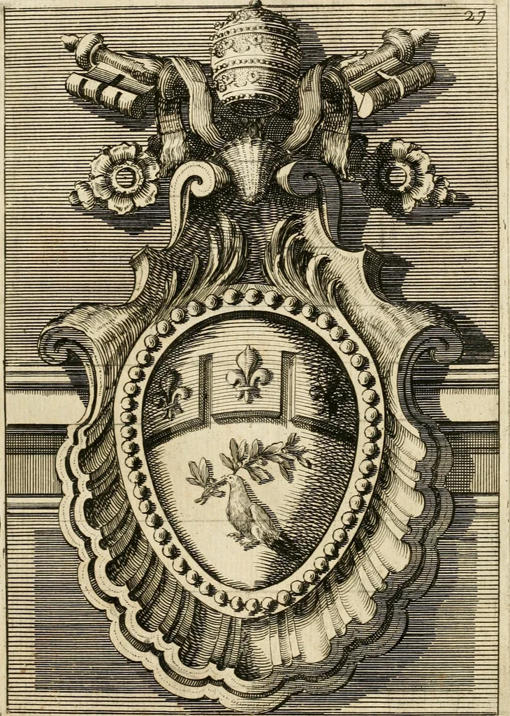 An illustration from Raccolta di varie targhe di Roma fatte da professori primarj, disegnate, ed intagliate da Filippo Juvarra, architetto, 1711, leaf 58