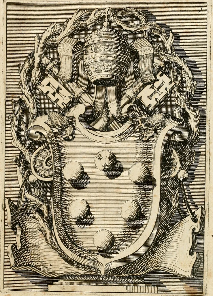 An illustration from Raccolta di varie targhe di Roma fatte da professori primarj, disegnate, ed intagliate da Filippo Juvarra, architetto, 1711, leaf 6