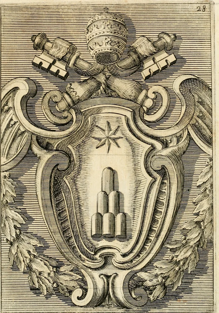 An illustration from Raccolta di varie targhe di Roma fatte da professori primarj, disegnate, ed intagliate da Filippo Juvarra, architetto, 1711, leaf 60