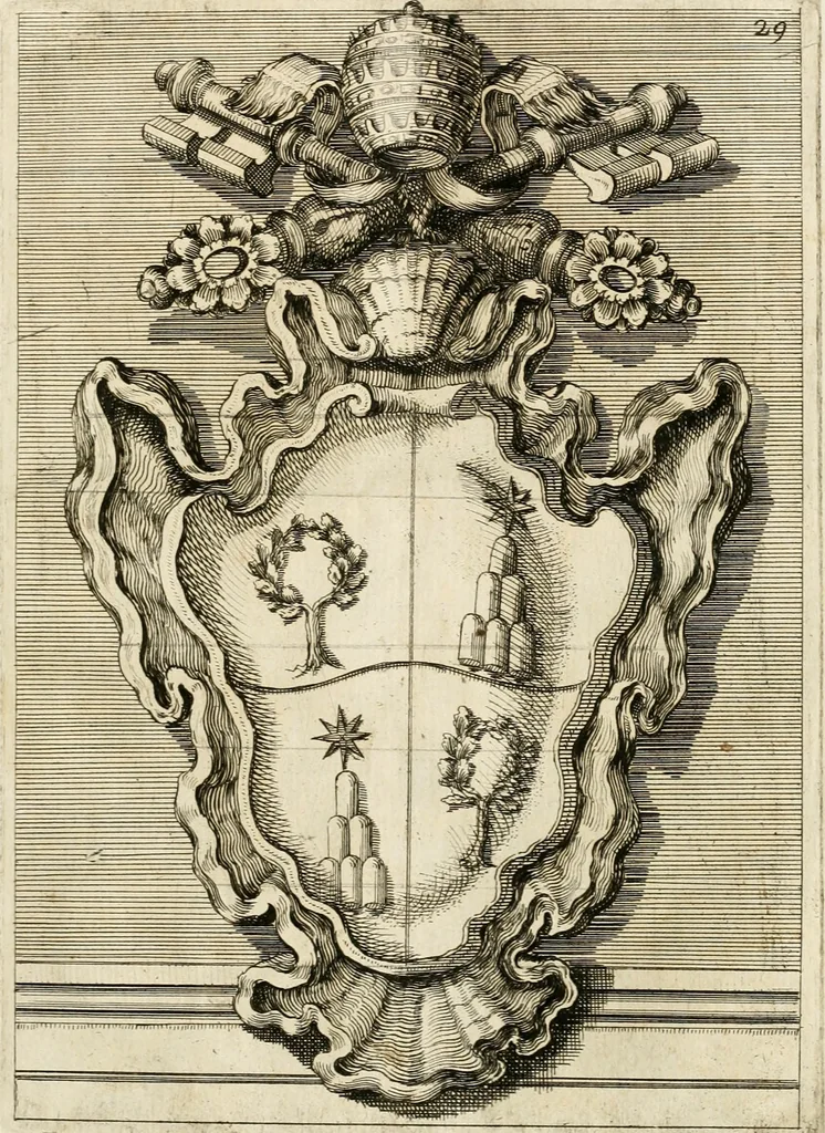 An illustration from Raccolta di varie targhe di Roma fatte da professori primarj, disegnate, ed intagliate da Filippo Juvarra, architetto, 1711, leaf 62