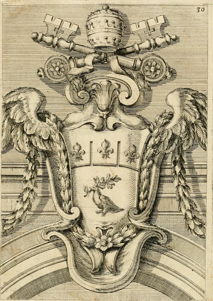 An illustration from Raccolta di varie targhe di Roma fatte da professori primarj, disegnate, ed intagliate da Filippo Juvarra, architetto, 1711, leaf 64